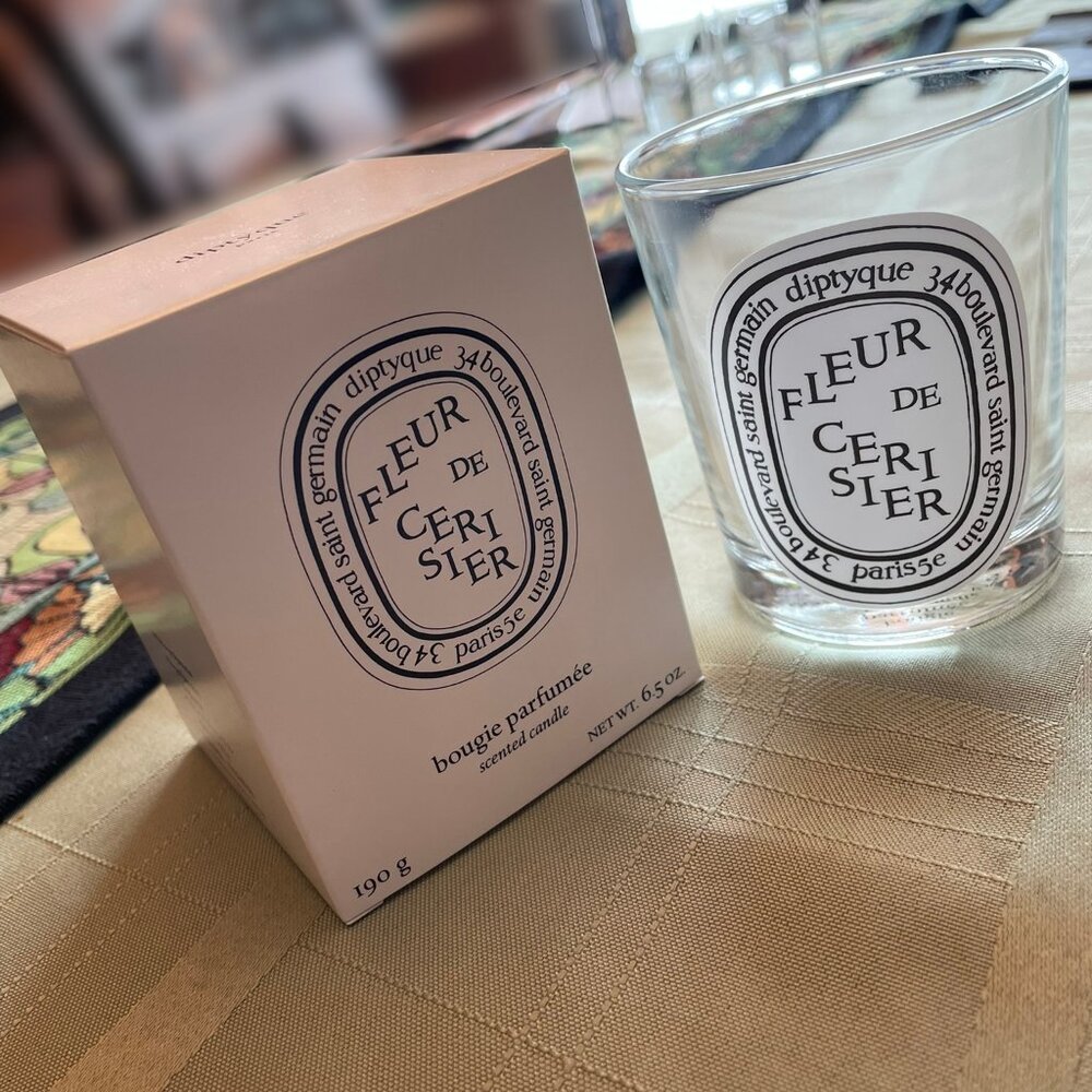 diptyque Fleur de Cerisier / Cherry Blossom Empty Candle Jar + Box